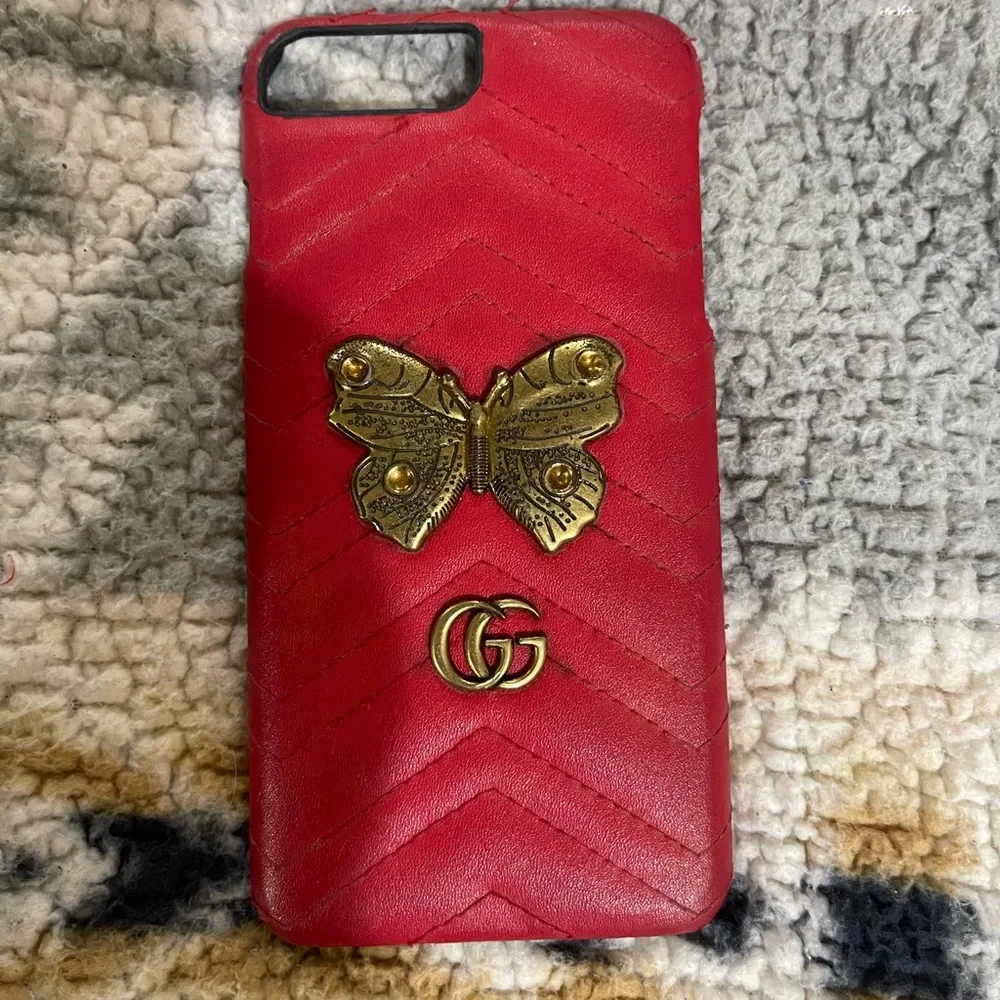Red Gucci Butterfly Phone Case iPhone 7/8 - Picture 2 of 4